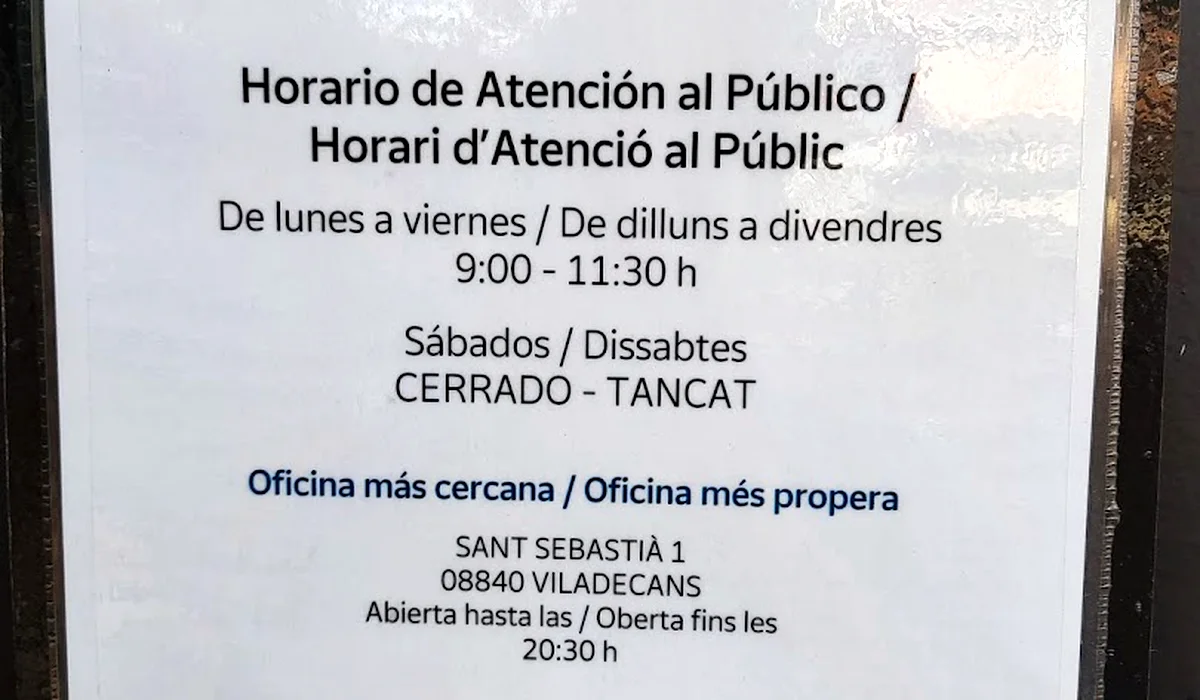 Oficina de Correos Oficina de Correos Travessía Prat de la Riba Sant Climent de Llobregat